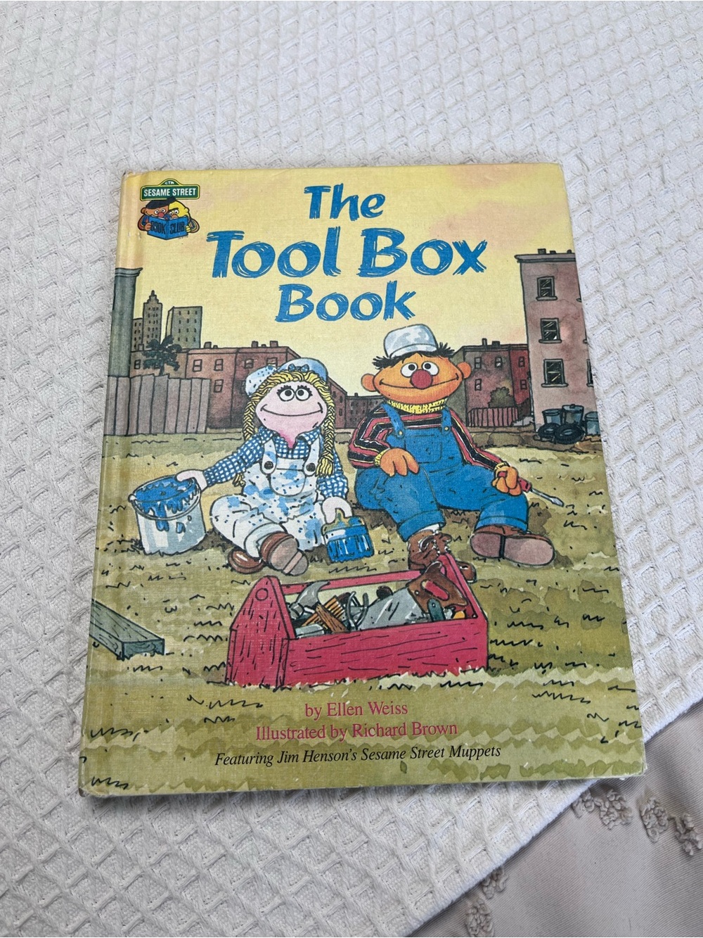Sesame Street The Tool Box Book - Yellow Cover with Blue Title